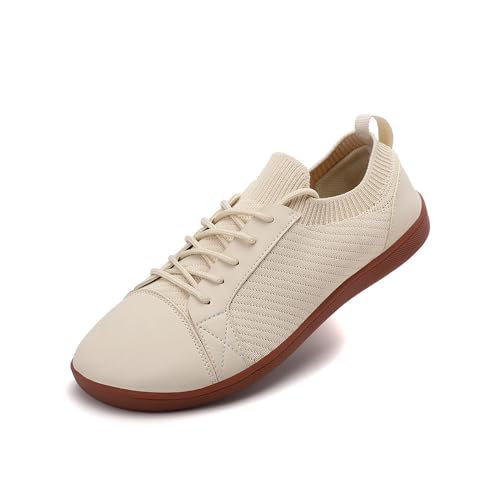 Treer Zapatillas Barefoot Hombre Mujer Verano Transpirables Zapatillas Minimalistas Barefoot Unisex Cuello Elástico Zapatillas de Trail Running Pies Anchos Ligeras Calzado Zapatos para Fitness