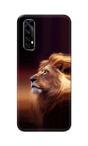 Image of PRINTFIDAA Printed Hard Back Cover Case for Realme Narzo 20 Pro | Realme 7 | Realme Narzo 30 4G Back Cover (Danger Lion) -112