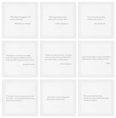 MY DRAP Cotton Cocktail Napkins Engagement Quotes (4.3 x 4.3 in - 50 Per Roll, White) Beverage Napkins, Bar Napkins, Cloth Napkins for Engagement Parties or Events by MY DRAP - Used condition - Image 2