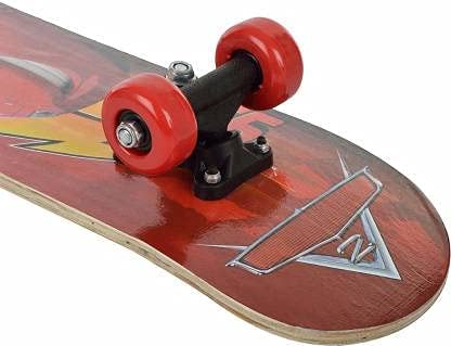 24 inch x 6 inch Size Flexible Skateboard with High Rebound Wheels 7 to 20+ Years Kids to Adults Mens Beginners to Professional Rider 120 kgs Capacity Maple (Multidesign)