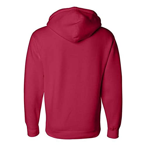Independent Trading Co. mens Hooded Pullover Sweatshirt (IND4000) Red L