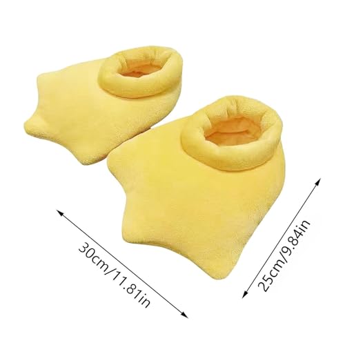 Duck Feet Slippers - Cartoon Duck Feet House Slippers, Yellow Fluffy Claw Paw Indoor Shoes for Women & Men4
