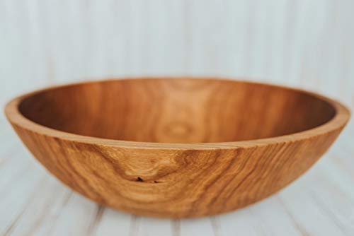 15-Inch-Solid-Cherry-Wood-Salad-Bowl-Serves-5-8-Holland-Bowl-Mill