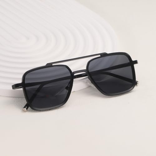 Dollger Sunglasses Men's Square Aviator Spring Hinge Metal Frame Women's Sunglasses Comfortable Punk Sunglasses Men's2