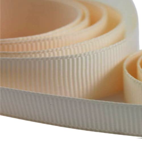 Cream Grosgrain Ribbon 25MM X 10 Meters. for Gifts Wrap Sew Party, Decorations, Events Wedding Christmas Crafts, Bows