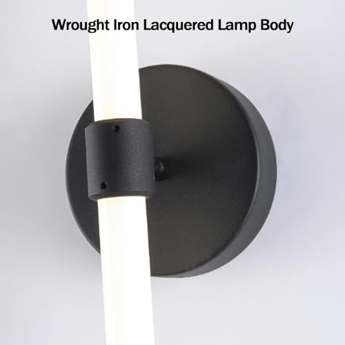 Lámpara de pared LED lineal de 3 temperaturas regulables con acabado negro minimalista para salón 2