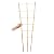 SWANGSA 6 Pack 3Ft Bamboo Trellis for Climbing Plants,35.5 Inch Fan-Shaped Bamboo Plant Trellis with 100pcs Twist Ties for Outdoor and Indoor Potted Plants Garden Stakes