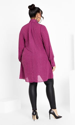 Image of City Chic Plus Size Shirt - Nailhead Tunic