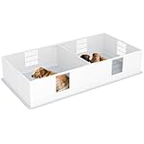 PawHut Whelping Box for Dogs and Puppies, Dog Whelping Box with Waterproof Pee Pad, Adjustable Height Door, for Large Dogs Indoor Use, 96" x 47" x 19"