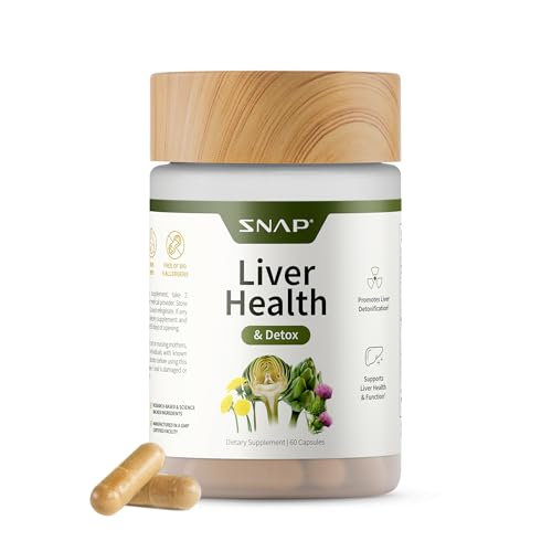 Snap Supplements Milk Thistle Silymarin Liver Support & Detox 60 Capsules