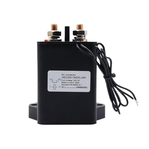 Contactor de CC para coche electrico y paneles solares con bobina de 24V 200A