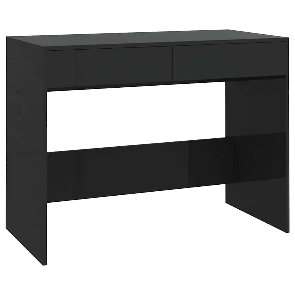 Escritorio negro de aglomerado 101 x 50 x 76,5 cm con 2 cajones