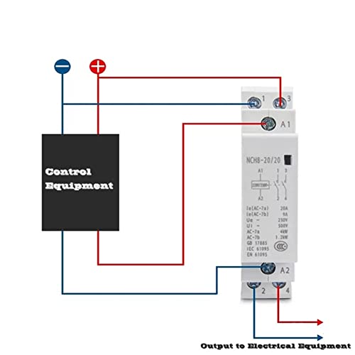 Contacteur modulaire domestique NCH8-20 20 pour rail DIN de maison