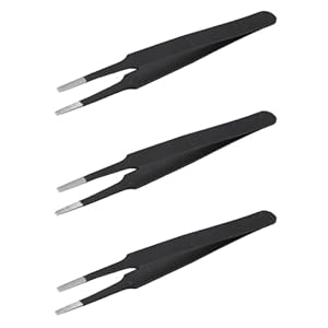 Xujian 7501 Antistatische Gerade Industrie-Pinzetten 3er Set