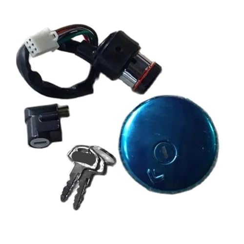 Clé d'allumage moto à 6 fils et bouchon de réservoir pour GN125