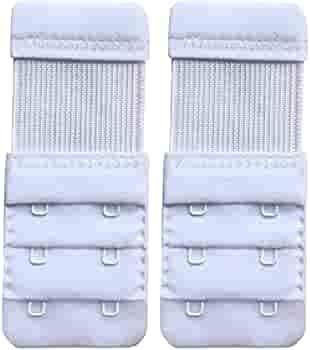 Bra Hook Extender to Increase Bra Length for Backless Dresses-2 Hook - 3 Eye, Extra Elastic, Combo Pack White-image-8