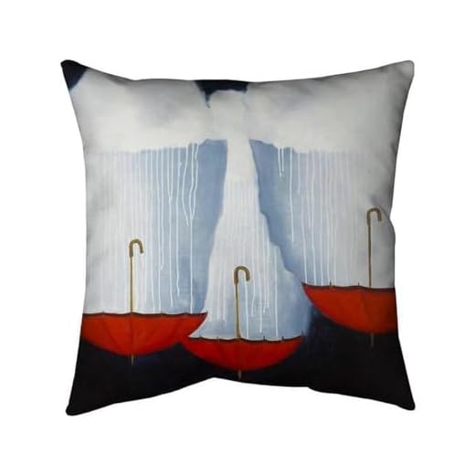Upside Down Umbrellas Decorative Pillow