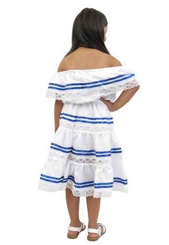 Leos Imports Girls Royal Blue Ribbon Dress Honduran, Salvadoran, Uruguayan Colors4