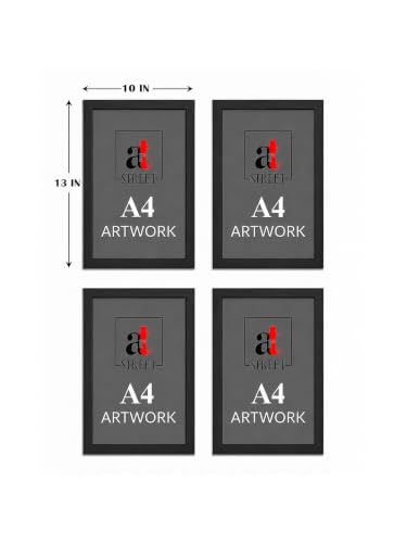 Image of PAINTINGMANTRA Health Fitness & Motivational Wall Frames for Gym, Motivational Quotes Framed Wall Art Posters for Living Room, Home, Set of 4, 9x13 Inch