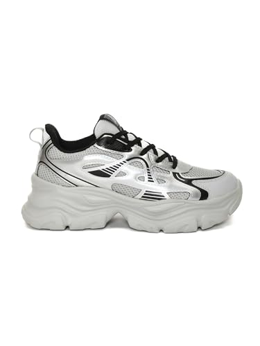 Image of Impakto Women Chunky Sneakers | Lightweight & Breathable Upper for Airflow | Shock Absorbing Padded Insole | Skid Resistant Outsole for Firm Grip for Travel, Party & College Casual Shoes