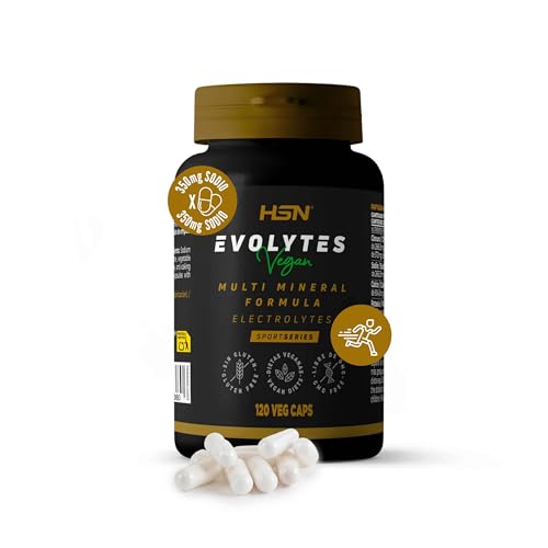HSN Sales Minerales Evolytes | 120 Cápsulas Vegetales | Electrolitos (Sodio, Magnesio, Potasio, Calcio y Cloruro) | No-GMO, Vegano, Sin Gluten
