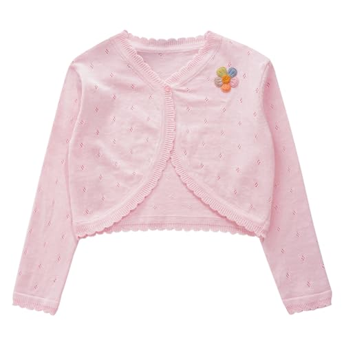 Little Girls Bolero Shrug Cardigan Spring Autumn Coat Long Sleeves Sweater Casual Tops Outerwear Uniform2