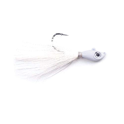 Mustad Big Eye Bucktail 1/4oz White 2/0