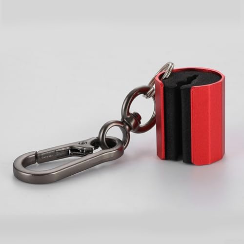 Shophubio Soporte ligero para caña de pescar con clip giratorio, soporte para caña de pescar con mosca, montaje giratorio de 360°, aluminio de grado marino y para protección EVA, paquete de 2 (rojo)