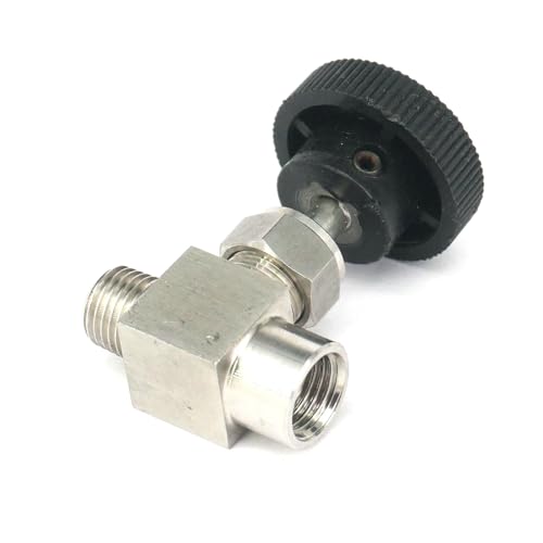 Vanne à pointeau 1/4 régulation précise débit air eau inox