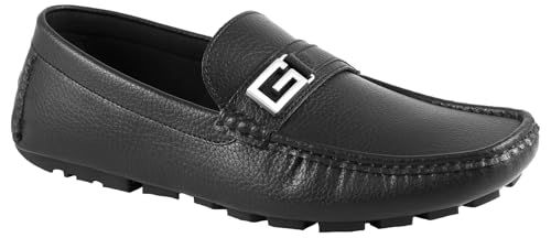 Guess Men's ALOVO Driving Style Loafer, Black 001, 8