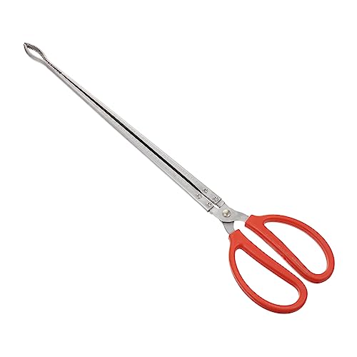 Unomor 1Pc Sturdy Bbq Tongs Versatile Outdoor Waste Picker Grilling Tool for Trash Collection and Firewood Handling