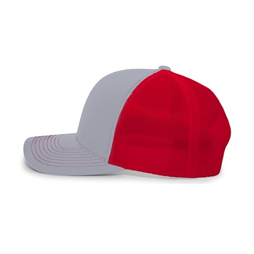 Image of Pacific Headwear Contrast Stitch Trucker Snapback