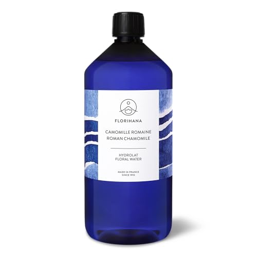 FLORIHANA – Hydrolat (Eau Florale) de Camomille Romaine BIO – 100% Pur & Naturel – 1L - Purifiant et calmant - Fabriqué en France