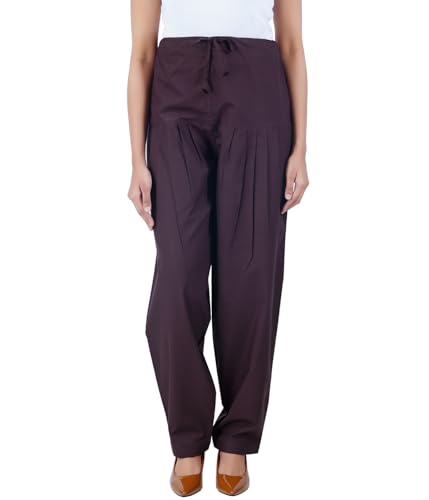 Image of Happy Bunny Salwar Pant - Modern Style Pure Cotton for Women - Ethnic Semi Patiala Trouser - Office,Home - All Day Comfort Wear with Drawstring