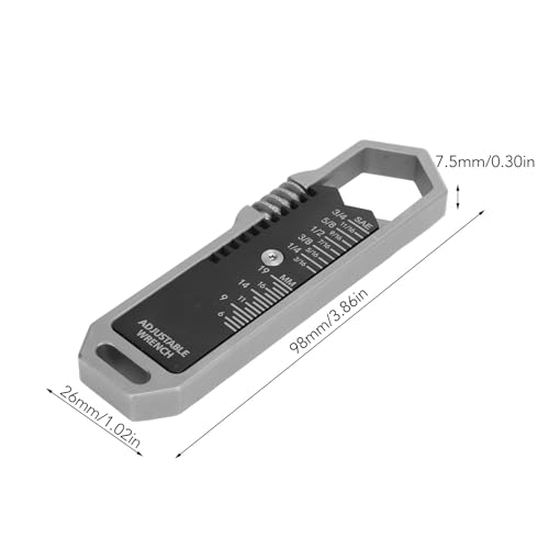 Adjustable Spanner Pocket Multitool Compact Wrench Set 5-19 mm Stainless Steel EDC Wrench - Image 2