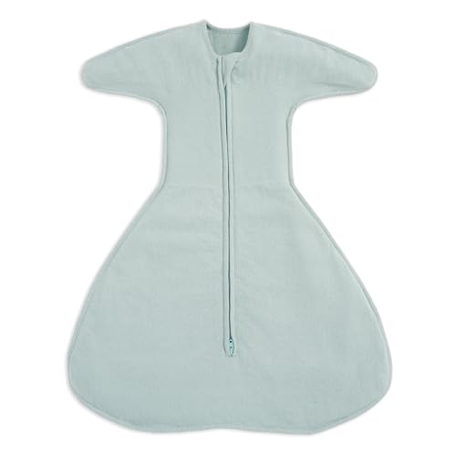 Image of HALO Sleepsack SwaddleStretch, Arms Up or Extended Arms, Newborn Baby Swaddle, 0 – 3 Months, 0.5 TOG, Calm Sage