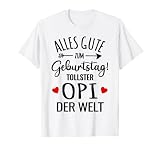 Alles Gute zum Geburtstag Bester Opa Geschenk Opi Enkel T-Shirt