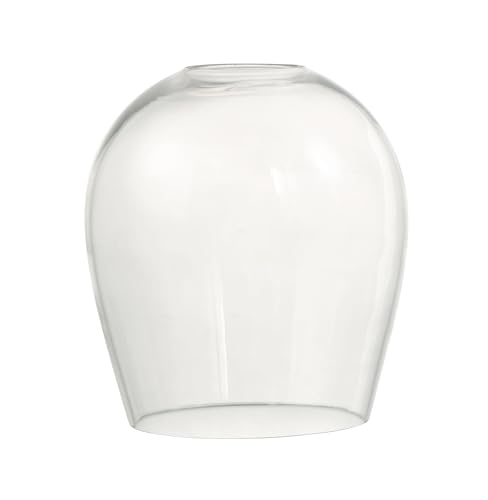 Image of Aspen Creative 23612-60-3, Clear Barrel Glass Shade, Size: 5-1 /2 inch Dia x 6 inch H, Center Hole: 45mm, Set of 3