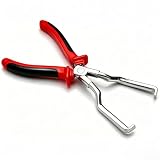 Kraftstoffleitungszange Auto, 22 cm Professionelles Schlauchschellenzange, Kraftstoffleitung-Entriegelungszange mit Rutschfestem PVC-Griff, für die Autoreparatur, Kfz-Wartung