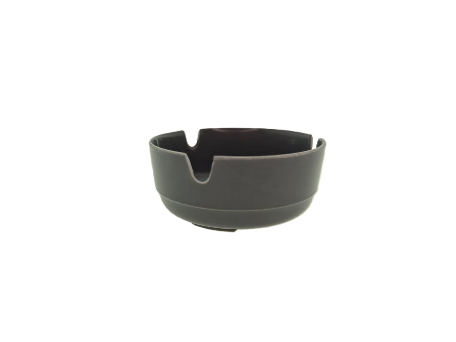 Posacenere rotondo in melamina, posacenere da 10,2 cm, per esterni, patio, ristorante, cucina, tavolo, decorazione per la casa (nero
