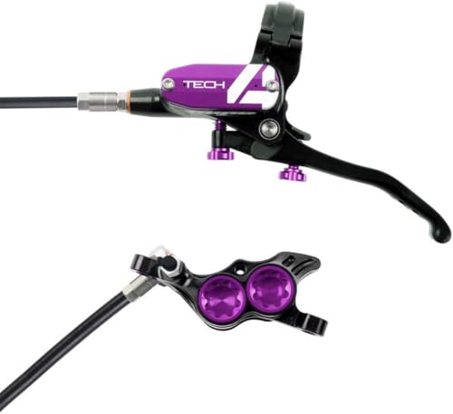 Hope Tech 4 E4 Disc Brake and Lever Set Purple, Front