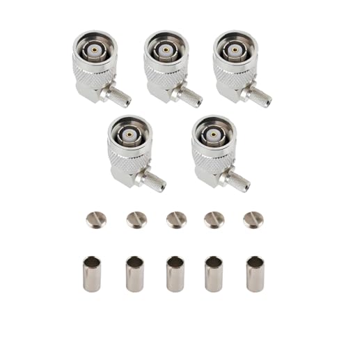 Conector RP-TNC Macho ángulo recto para cable coaxial pack 5 miniatura 1