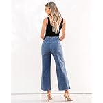 Baggy Jeans Damen High Waist Straight Leg Jeans Mit Taschen 7/8 Hose Damen Sommer – Bild 2