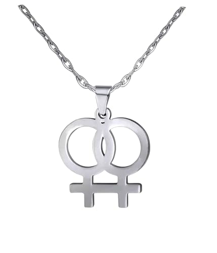 HoBST Gay & Lesbian LGBT Pride Stainless Steel Pendant Necklace FOR Women