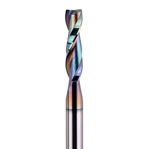 Image of SpeTool 1 /4 Shank Up Cut Spiral Router Bit 1 /4 inch Cutting Diameter 1 inch Cutting Length CNC Router Bits for Woodworking with Extra Long Life Coating