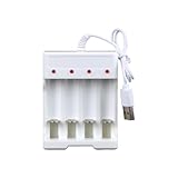 Fabriqué en ABS robuste et durable : cet adaptateur de chargeur de batterie compact à 4 emplacements est facile à transporter et convient Pour aux piles rechargeables AA/AAA