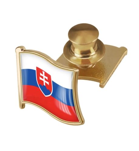 Image of vmcoatdu Country Flag Backs Locking Pin Keepers Locking Clasp Pin Badge International Travel Brooch Metal Alloy Souvenir Pin 0.75x0.7 Inch Small Pin