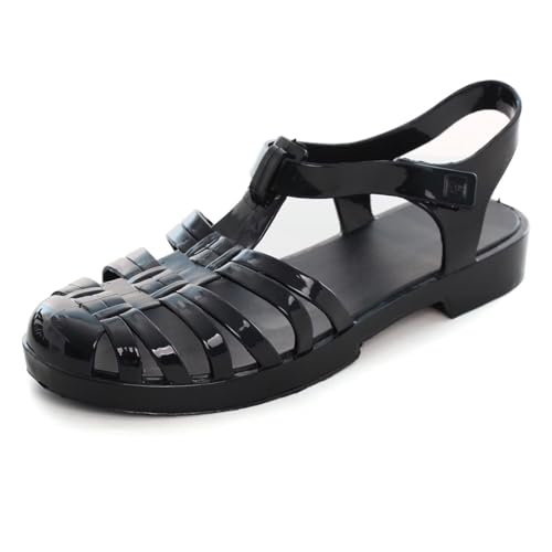 Image of Hee grand Crystal Jelly Heel Sandals for Women Summer Beach Jelly Shoes