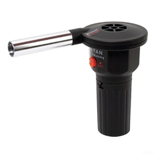 Souffleur électrique pour une utilisation en extérieur avec PP et aluminium - Ventilateur léger pour barbecue, barbecue, camping et poêle à bois - Aide à l'allumage