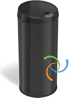 iTouchless 13 Gallon Automatic Sensor Kitchen Trash Can with Odor Filter – Black